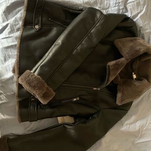 Faux fur leather jack *BRAND NEW WITH TAGS*